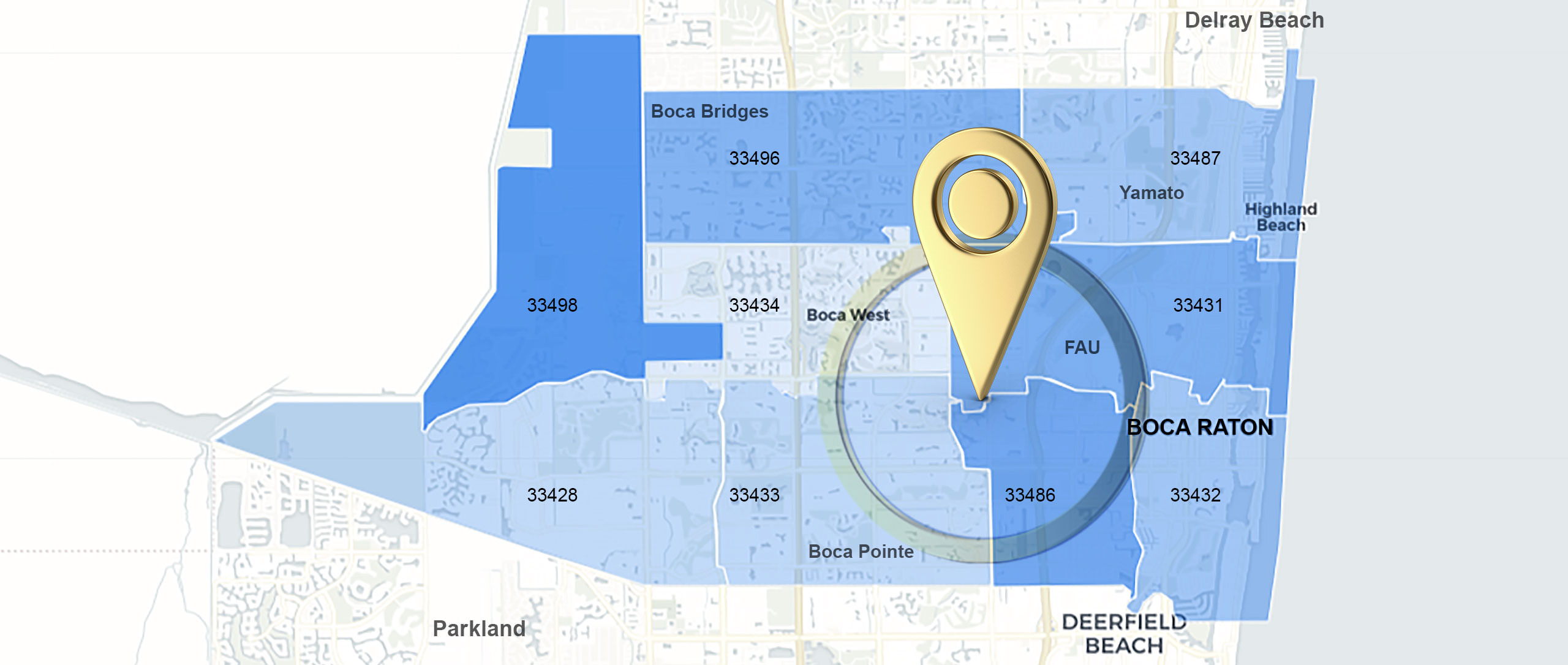 Map of Boca Raton FL